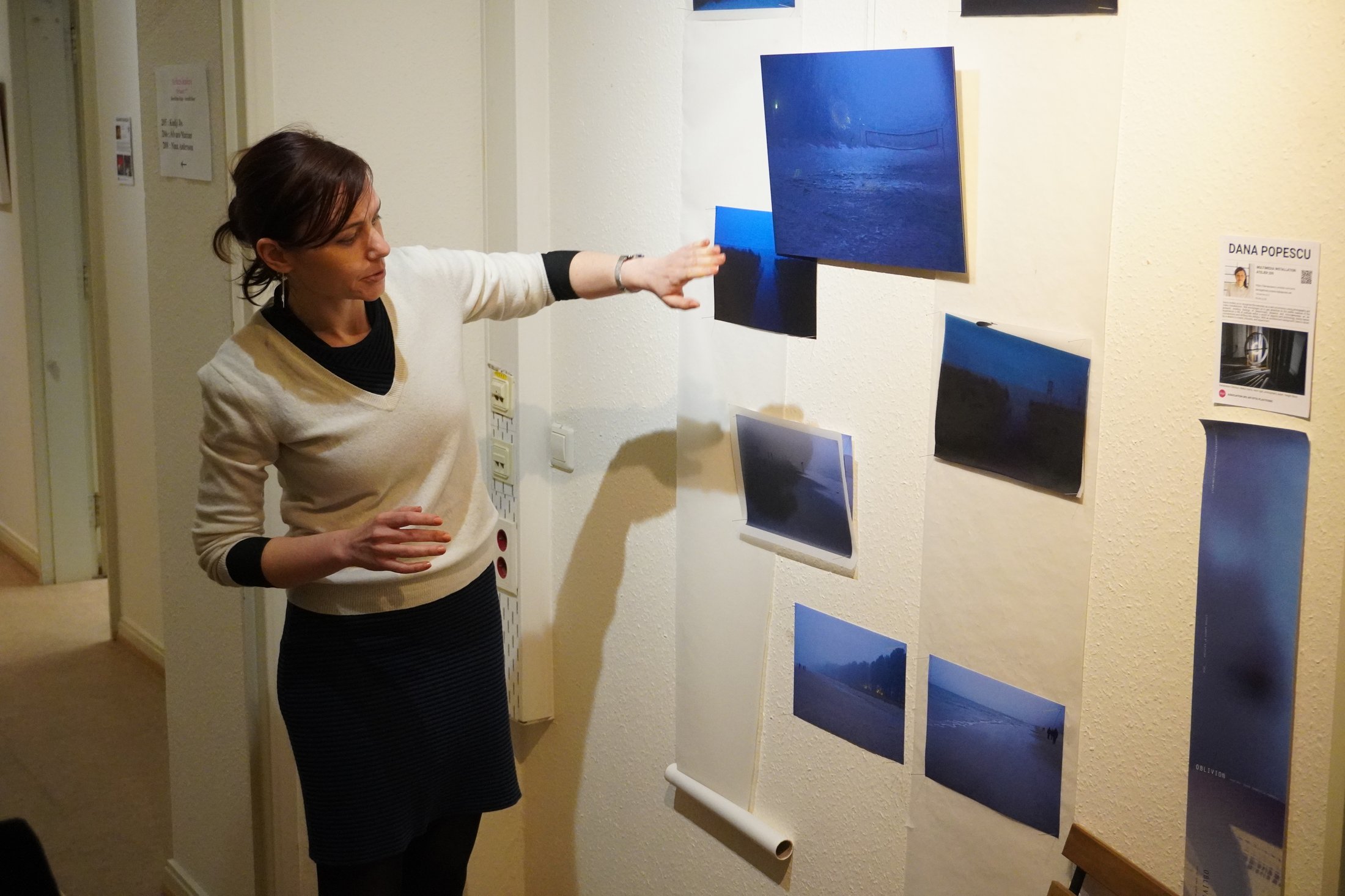 Dana at an exhibition